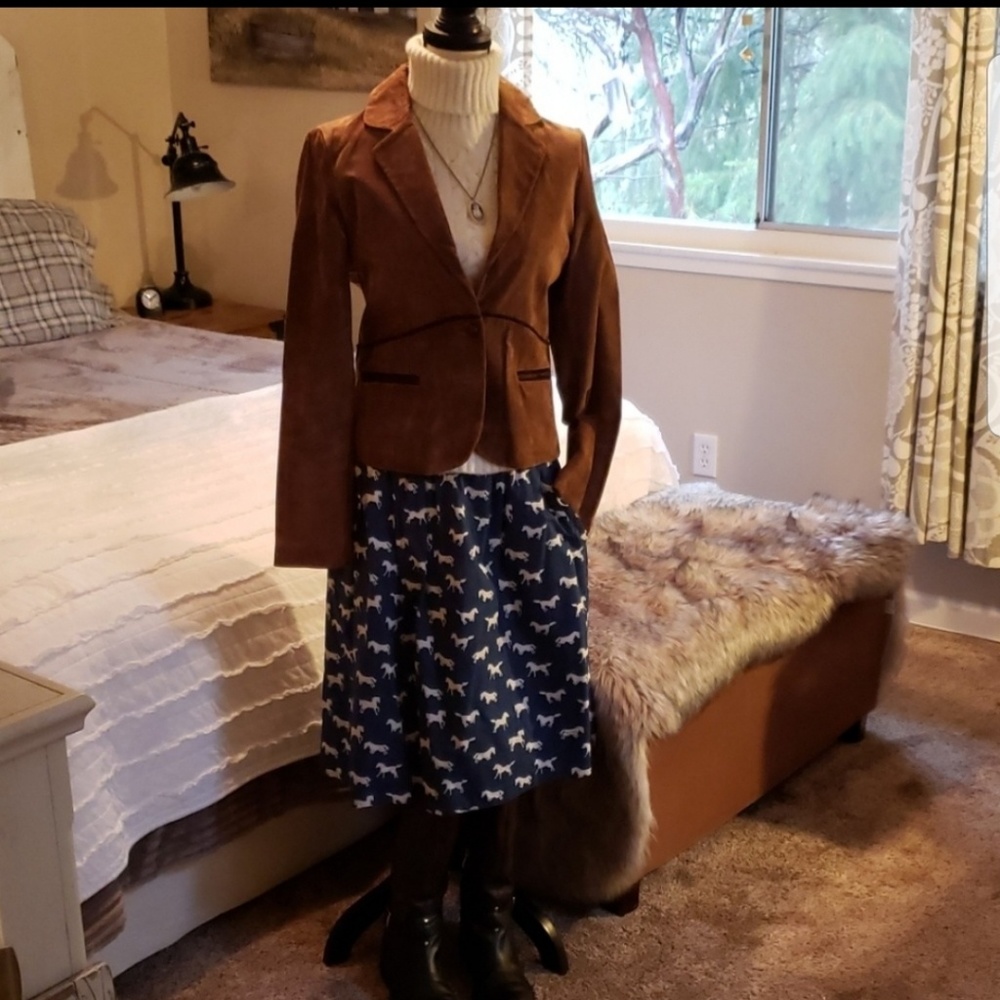 Wilson's Brown Suede Blazer Jacket Sz Medium